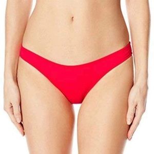 La Blanca Island Goddess “California Cut” Solid Bikini Bottoms in Watermelon